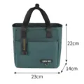 Borsa termica pranzo portatile bento borsa impermeabile termica per lavoro 23x14x22cm - Taglia S / Verde