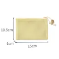 Borsa di stoccaggio a rete da viaggio portatile, custodia con zip compatta e cordino elegante. - Verde