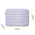 Custodia trapuntata leggera per laptop 34x24cm, borsa imbottita con chiusura a zip per viaggi. - 13.3 Pollici / Viola