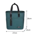 Insulated lunch bag for women men, waterproof thermal tote bag with handles and pockets. - L / Green
