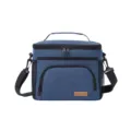 Borsa termica per pranzo blu con tracolla e tasche in rete per i pasti giornalieri. - Blu Marino