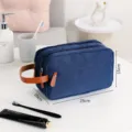 Borsa da toeletta uomo grande capacità in tessuto oxford, organizer viaggio doppio strato. - 25*10*15cm / Blu Marino
