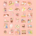 Süße Cartoon PET-Sticker, kawaii Mädchen Deko Aufkleber für Tagebuch DIY Basteln - Leckerer Eindruck