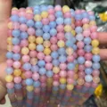 Edelstein Perlen Stränge für DIY Handgemachte Armbänder Schmuck Zubehör Großhandel - Optimierter Transparenter Morganit / Ca. 4mm (Ca. 90 Stück)