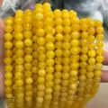 Grossiste perles rondes en pierres gemmes jaunes pour bracelets et accessoires de bijoux. - Jade Birman Optimisé
