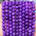 Perles de pierres précieuses rondes violettes pour bracelets faits main en gros vente. - Améthyste Optimisée