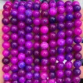 Perles rondes en pierres précieuses violettes perles en vrac pour bijoux de bricolage - Couleur Sugilite Optimisée