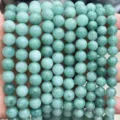 Perles en pierres précieuses vertes perles rondes bracelet fait main DIY accessoires de bijoux - Calcédoine Verte Optimisée