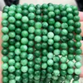 Fils de perles en cristal de pierre naturelle pour bracelets de bijoux DIY faits main. - Vert Sec Optimisé