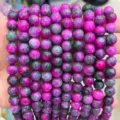 Perles rondes en cristal de tourmaline morganite pour fabrication de bracelets DIY. - Opale Rose Rouge Optimisée