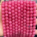 Perles rondes en cristal rose en vrac pour la fabrication de bracelets et d'accessoires bijoux - Rhodochrosite Optimisée