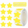 500 Pz Rotolo Adesivi Stella Gialla Etichette Autoadesive Sigillo Artigianato Decal - Giallo