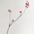 Rama de bayas rojas artificiales fruta de espuma para decoracion zen del hogar detalle - S / Pequeño Rojo
