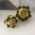 Artificial artichoke decorative ornaments set, lifelike succulent plant home decor props. - L / Green