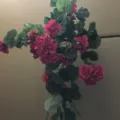 Artificial hanging flower vine for wall decor wedding restaurant pink floral plant - Rose Red