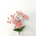 Artificial flower bunch pink decorative floral stems for home living room wedding display - Burgundy