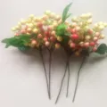 Artificial berry branch simulation flower home decor red fruit fake floral stem - Orange