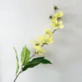 Artificial yellow flower branch for home decor, hotel and table arrangement, beautiful fake floral. - Yellow