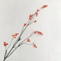 Bayas de otoño artificiales ramas de frutos rojos estilo zen decoración hogar flores falsas - M / Mediano Naranja