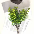 Artificial green berry branch simulation foam fruit for home restaurant decor floral arrangement - Green