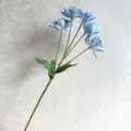 Artificial blue flower stem fake floral home wedding decor single stem silk botanical plant - Dark Blue