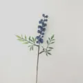 Detailed close up of artificial blue berry stem for stunning floral arrangement decor. - Blueberry