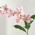 Pink artificial flower branch simulation floral decor for home living room table centerpiece - Pink