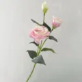 Artificial eustoma flower 3-head pink silk flower for home decor photography arrangement - Color 003