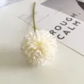 White artificial allium flower head fake floral bouquet for wedding home table decoration. - White