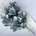 Bouquet de Faux Eucalyptus à 9 Branches Plante Artificielle Décoration de Mariage - Bleu Grisâtre