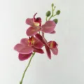 Artificial mini orchid branch 3D printed purple synthetic flower for home decor table setup - Rose Red
