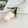 Artificial PU tulip flower single stem pink home wedding photography props decor - Candy Pink
