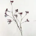 Artificial winterberry branch foam fruit floral arrangement decor for home living room vase display. - Blue
