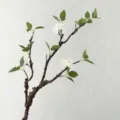 Artificial green leaf white flower branch zen home decor faux plant floral arrangement - White Dead Branches