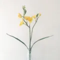 Artificial yellow freesia flower stem fake plant home decor wedding table arrangement - Yellow