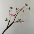 Artificial crabapple flower branch bendable foam vine for home Zen room decor SKU - Pink Dead Branches