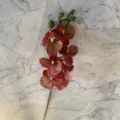 Artificial orchid flower stem home decor mini phalaenopsis wedding floral arrangement - Pink Green
