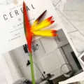 Artificial Bird of Paradise flower fake silk flower single stem for home decor setup. - Natural