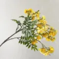 Ramo di fiori gialli artificiali pianta di simulazione per decorazione di feste in casa - Giallo
