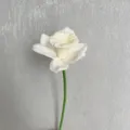 White daffodil flower candle realistic PU floral home decoration aesthetic room decor item - White