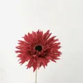 Artificial Gerbera daisy red flower for home wedding decoration minimalist style single stem - Red