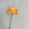 Artificial Daffodil PU Flower Yellow Orange Single Stem Home Decor Flower Variant - Orange