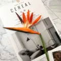 Artificial Bird of Paradise flower faux silk fake floral home decor table arrangement - Orange Red