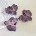 Artificial purple phalaenopsis orchid flower heads for DIY crafts, shoes and hat decor. - Purple Blue Small