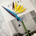 Artificial Bird of Paradise flower silk fake plant home decor floral arrangement - Ocean Blue