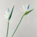 Artificial Bird of Paradise flower fake silk flower single stem plant home decor variant - Green