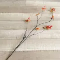 Detail shot of artificial autumn leaf branch simulation fake plant decoration accessory - Medium Roll / Medium Maple Leaf Dead Branch