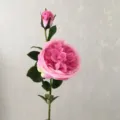 Fiore artificiale rosa peonia stelo singolo dettaglio primo piano per decorazione matrimonio - Rosa chiaro