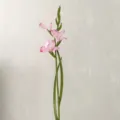 Fiore di gladiolo artificiale stelo singolo colla morbida rosa decoro floreale per casa - rosa scuro