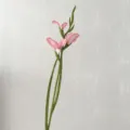 Fiore di Gladiolo Artificiale Singolo Stelo di Finto Fiore Rosa per Casa Mat - Rosa Fucsia